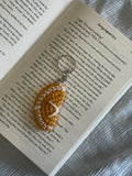 Orange slice keychain