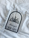 Book vase - custom name library 📚
