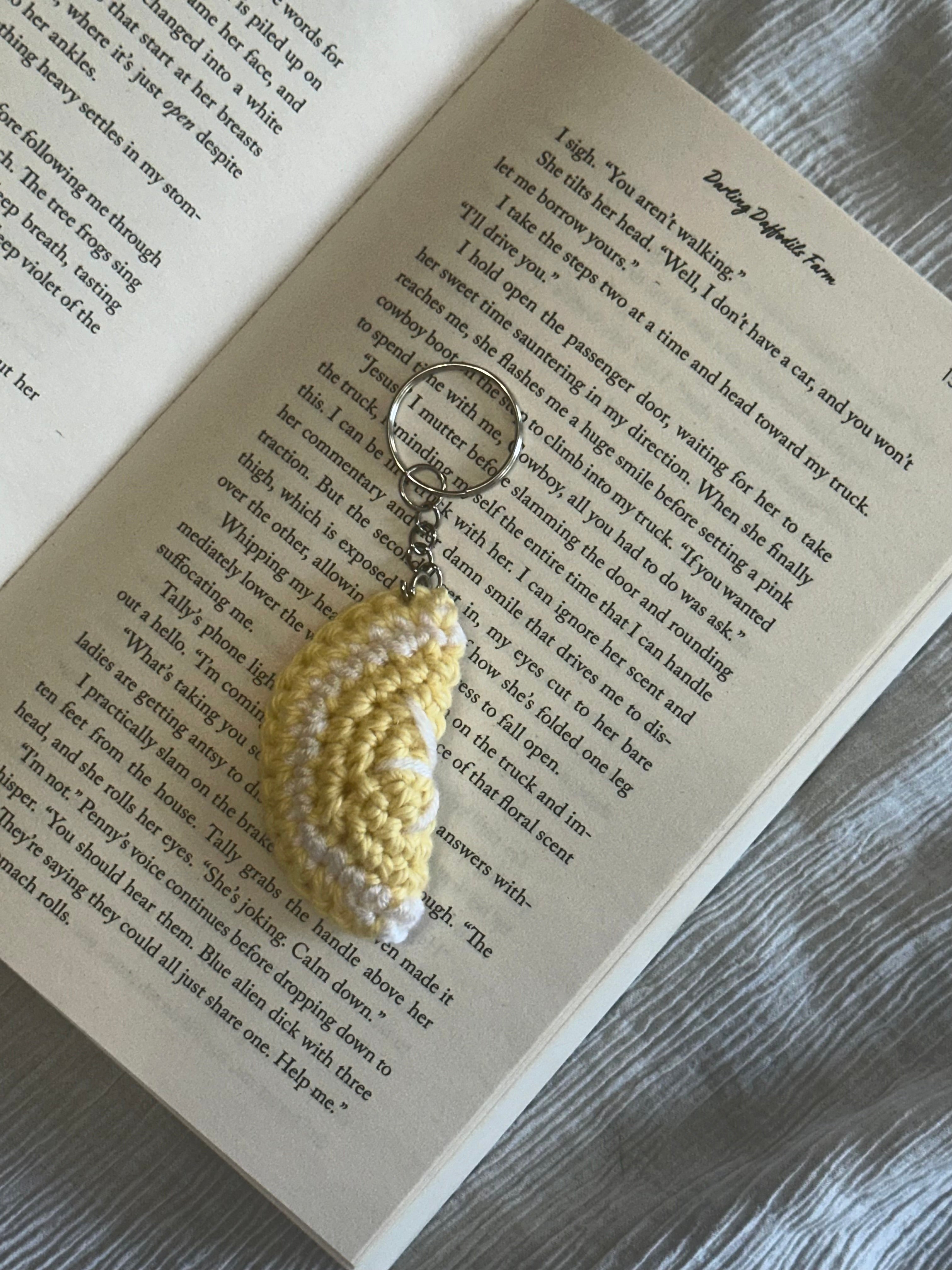 Lemon slice keychain