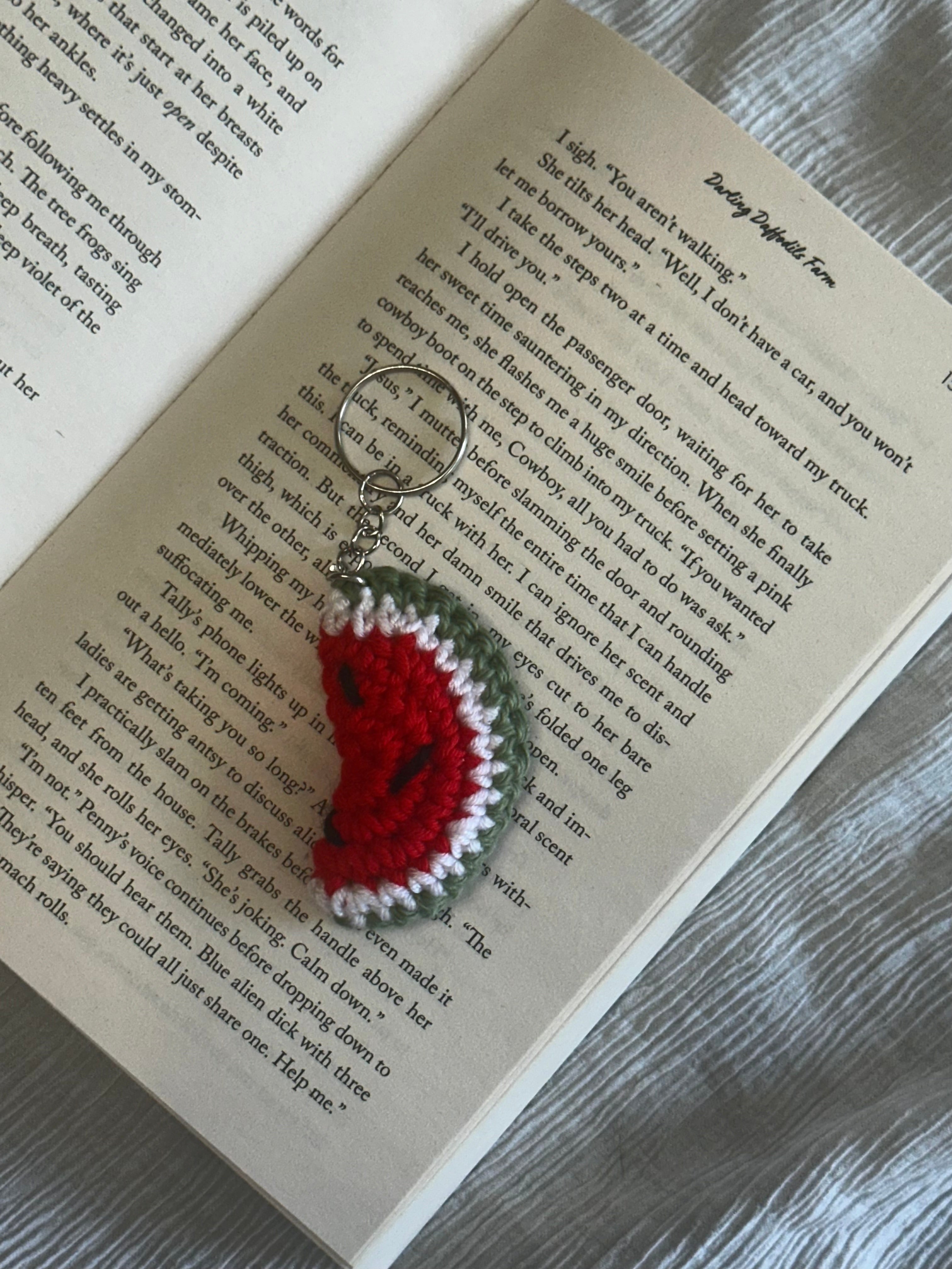 Watermelon slice keychain