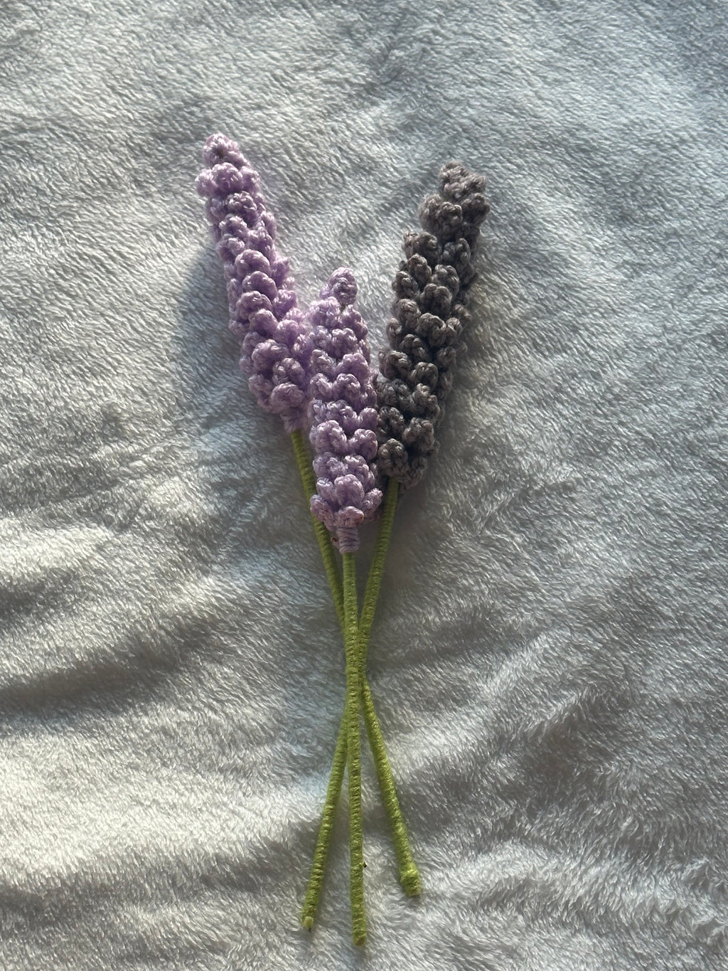 Lavender flower stem - crochet