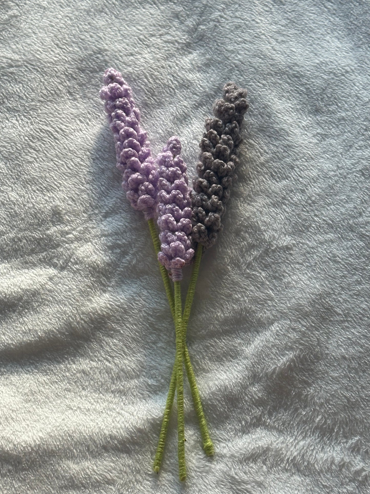 Lavender flower stem - crochet