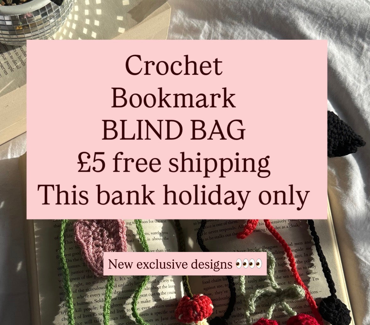 Crochet bookmark mystery blind bag