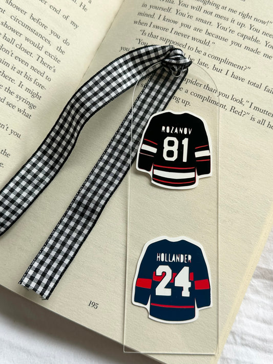 Ice hockey heated rivalry books inspired bookmark