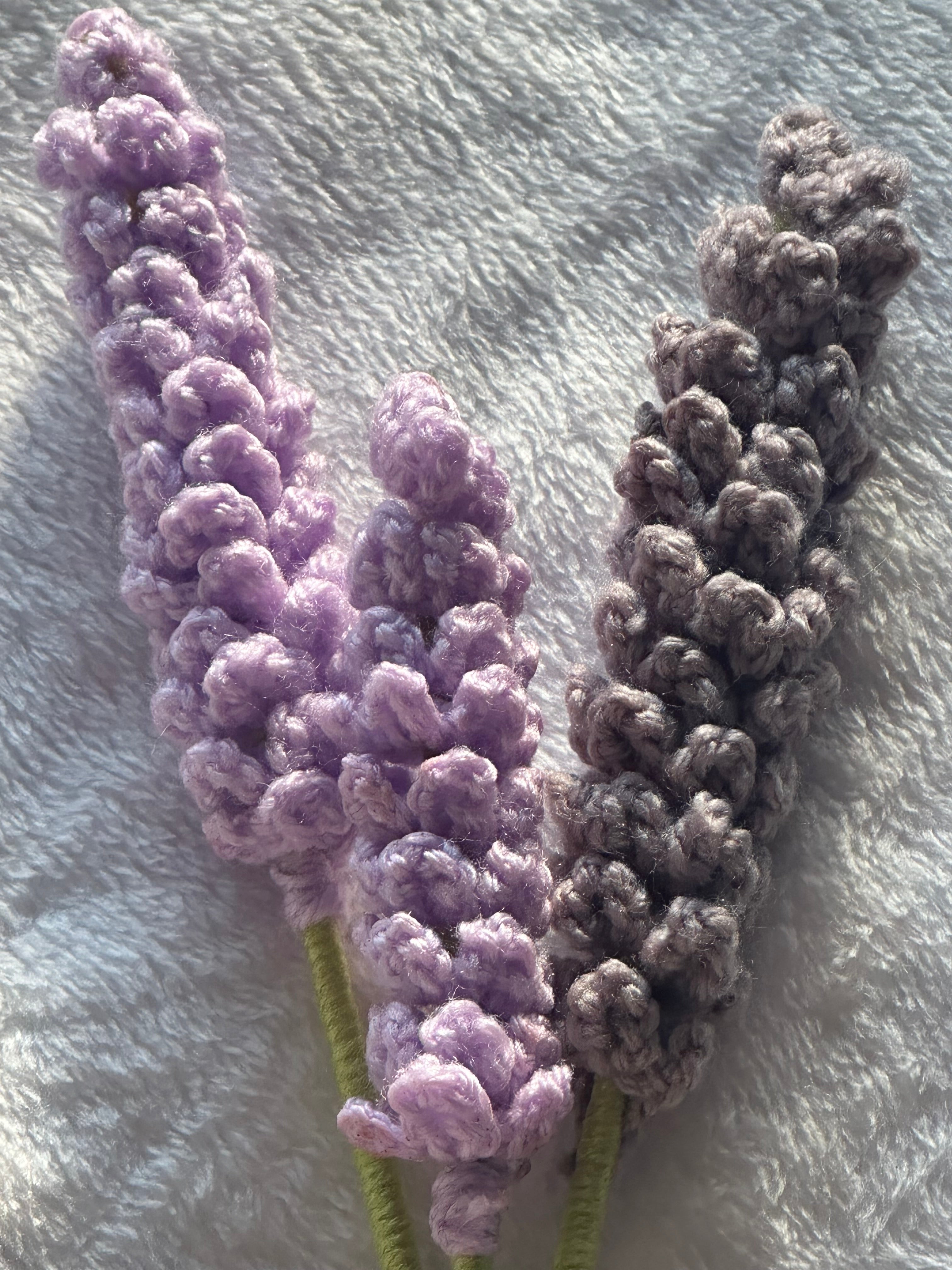 lavender flower crochet pattern Lavender flower stem