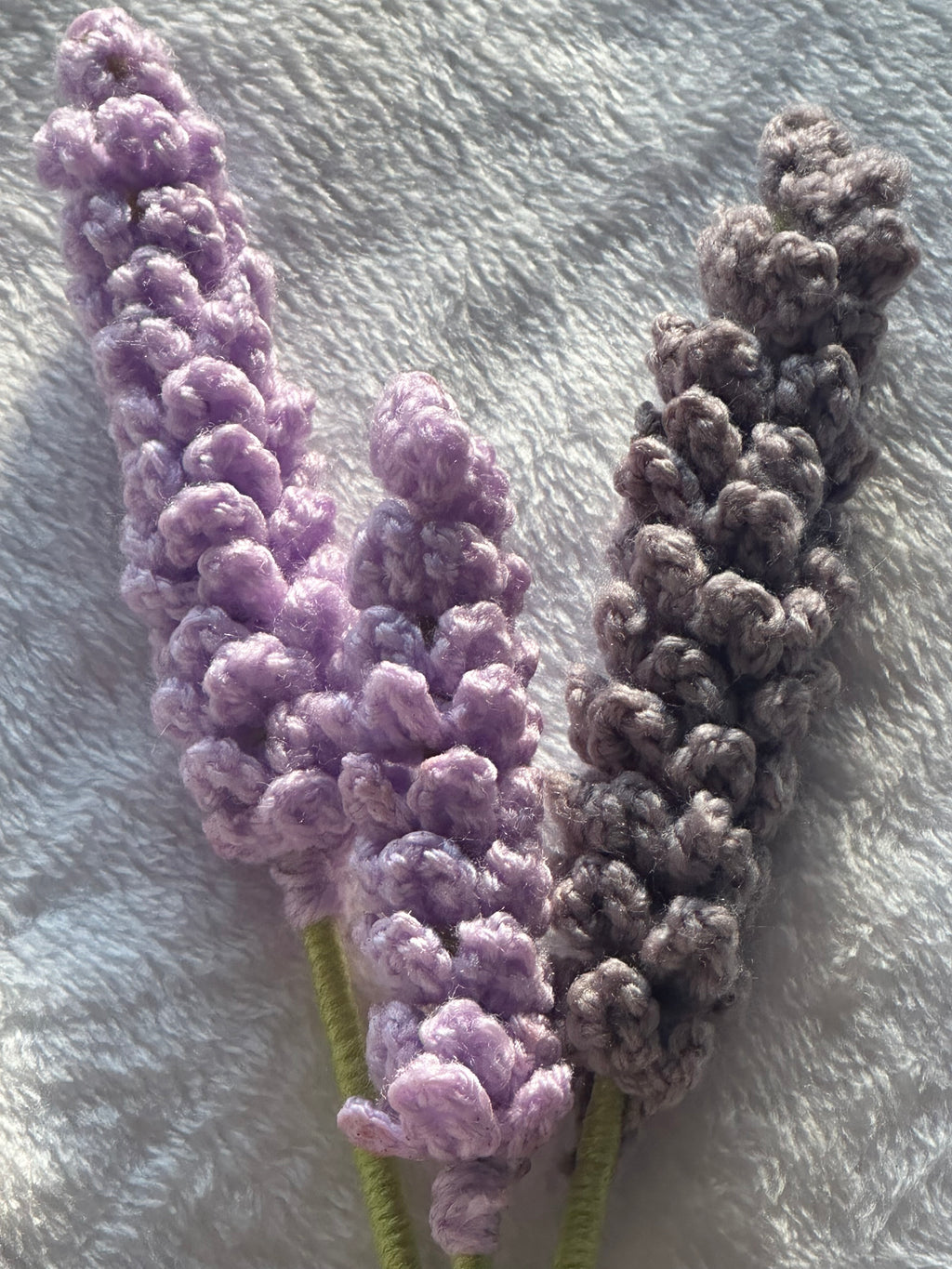 Lavender flower stem - crochet