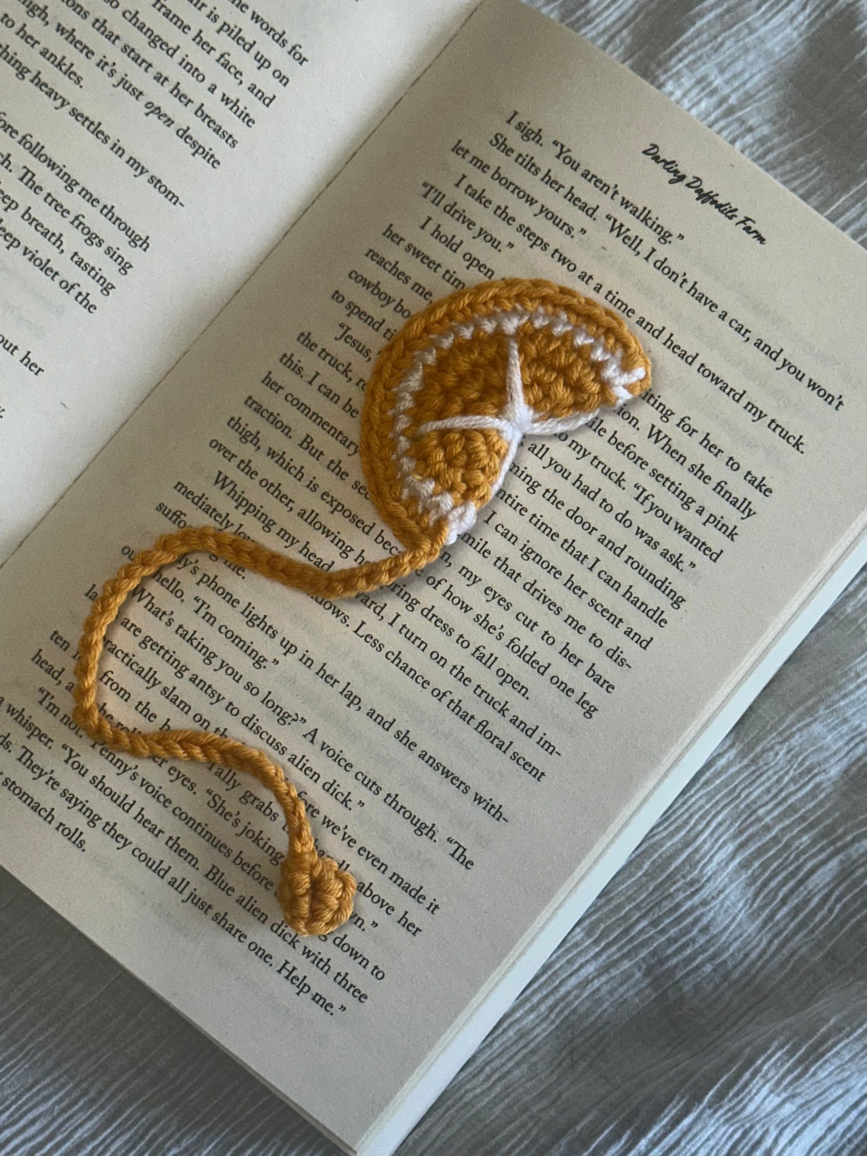 Orange slice bookmark