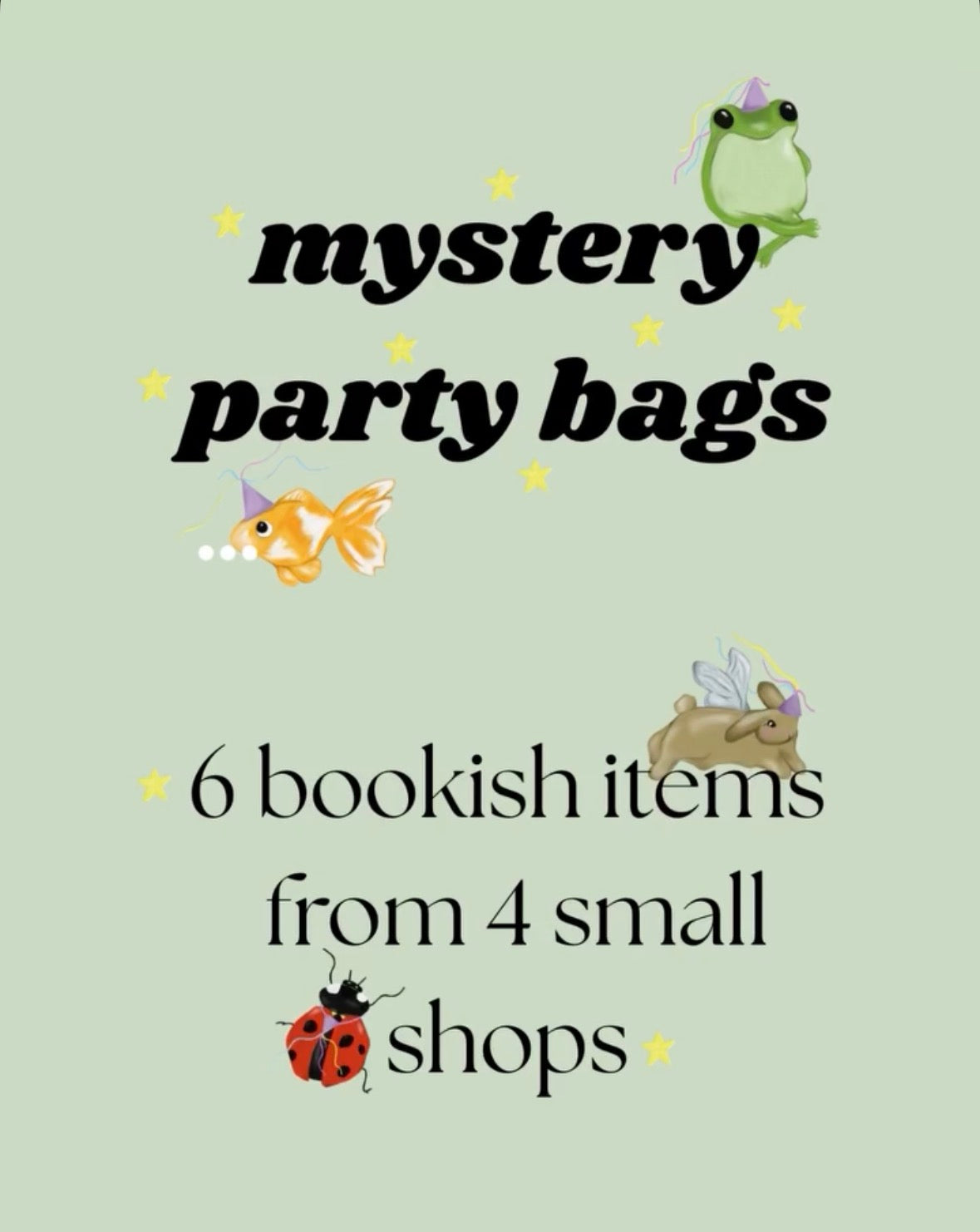 Party bags - bookish mystery