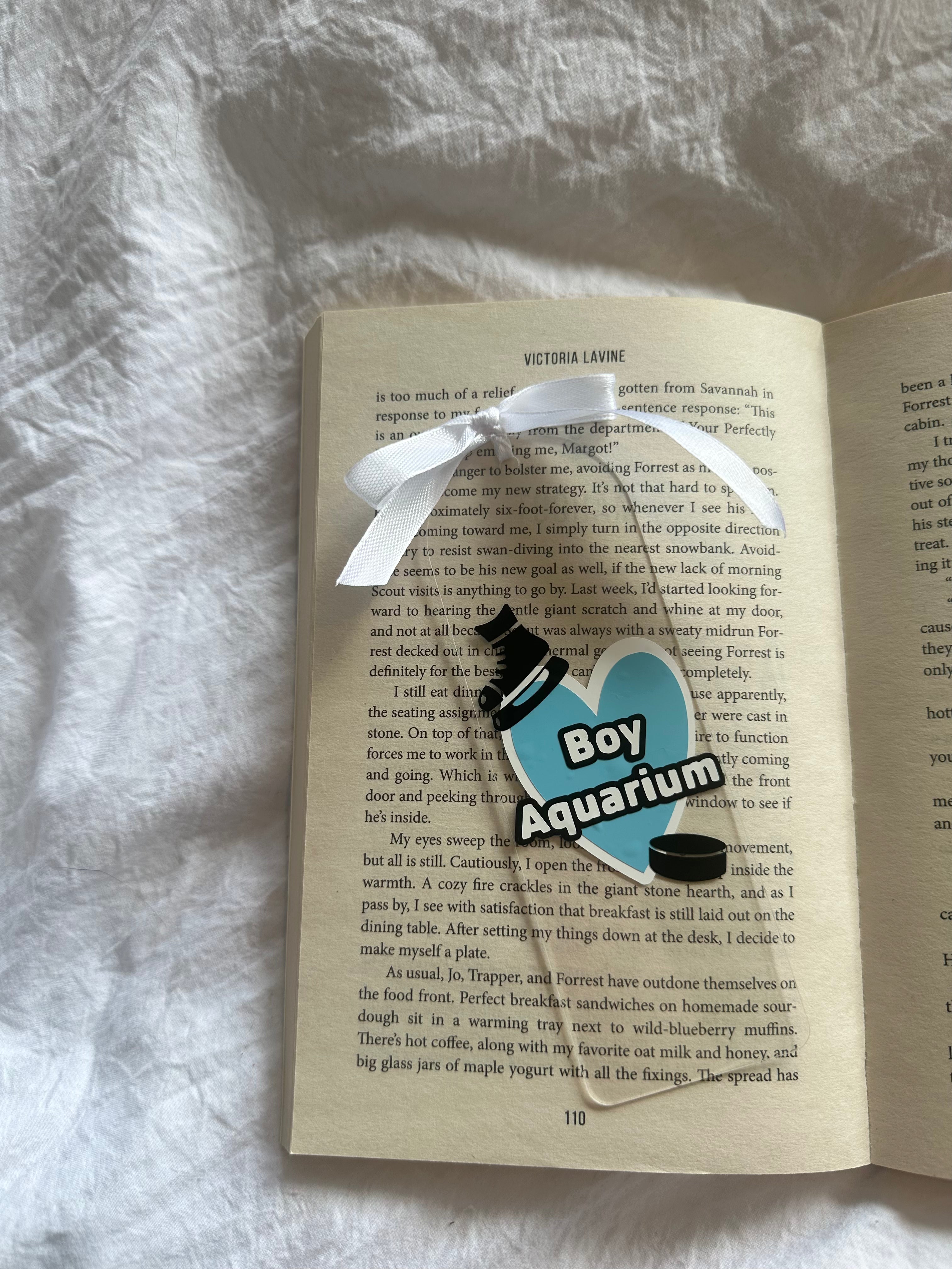 Boy aquarium bookmark