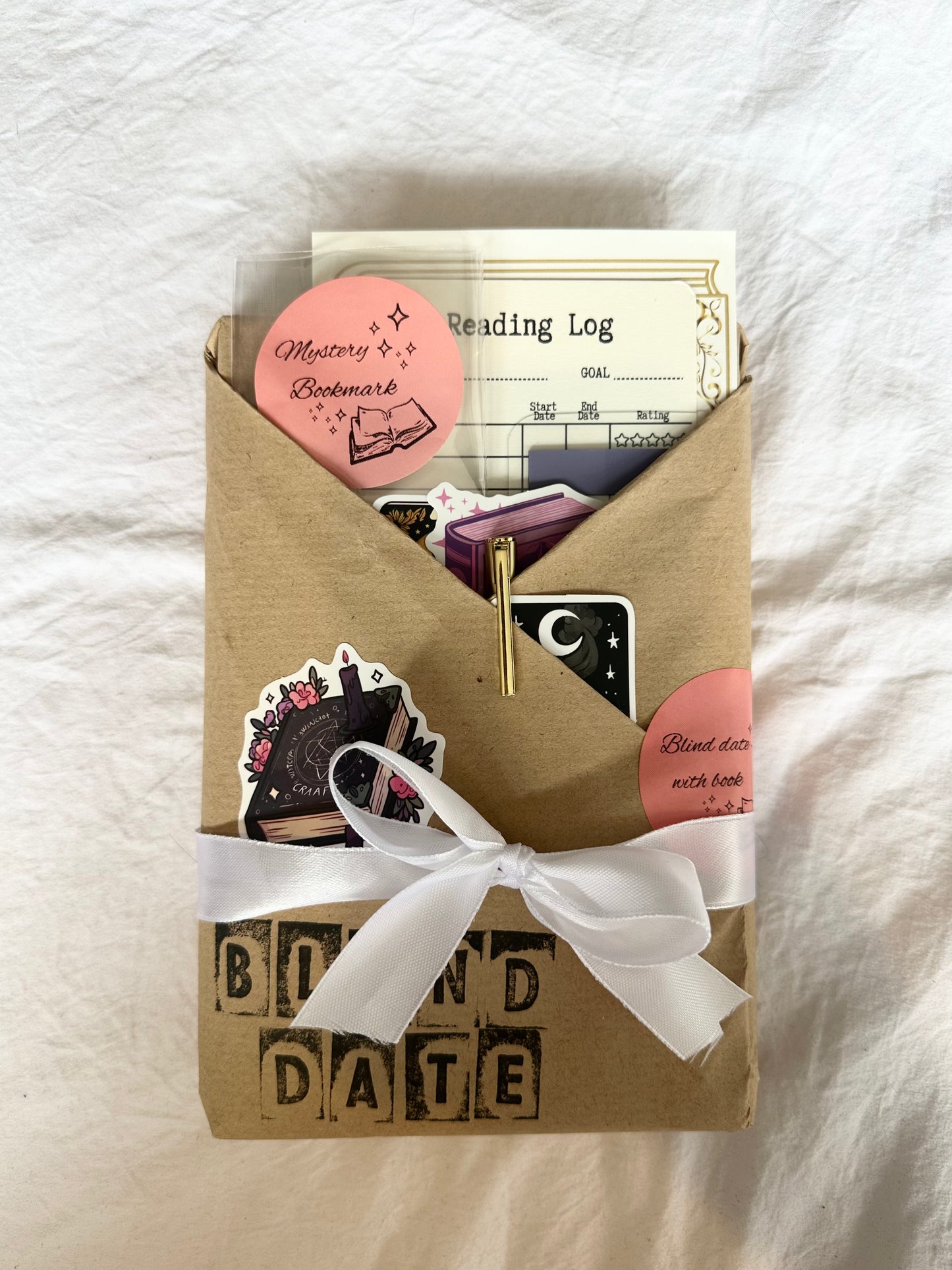 Blind date with a book - mystery crochet bookmark