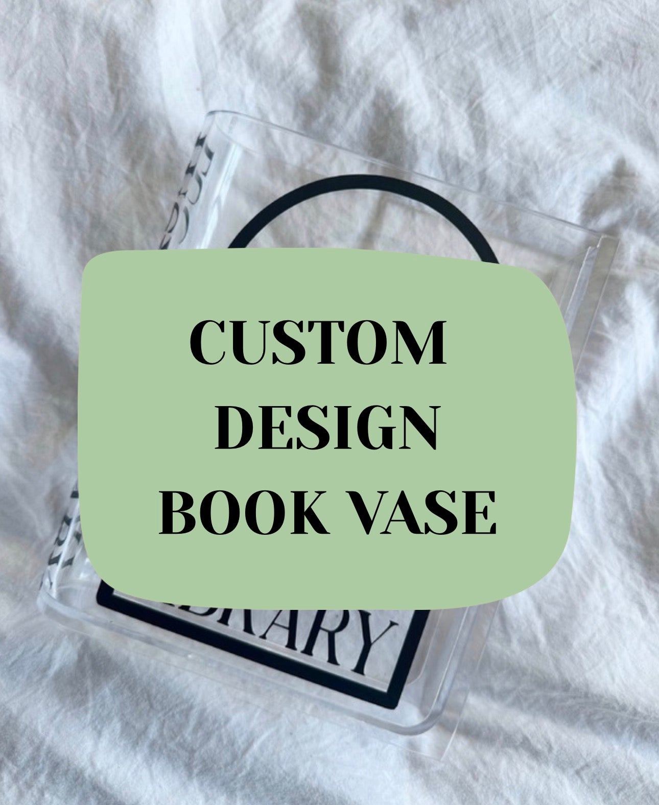 Custom book vase