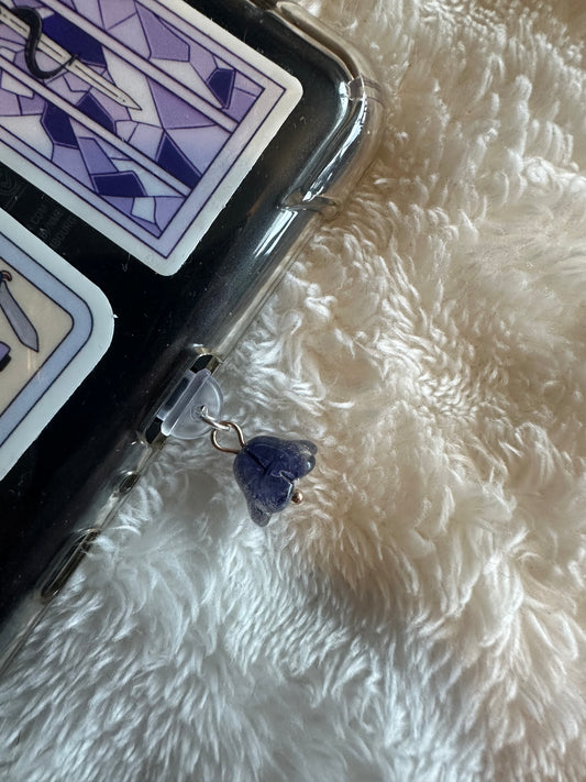 Kindle dust charm - blue sparkle flower