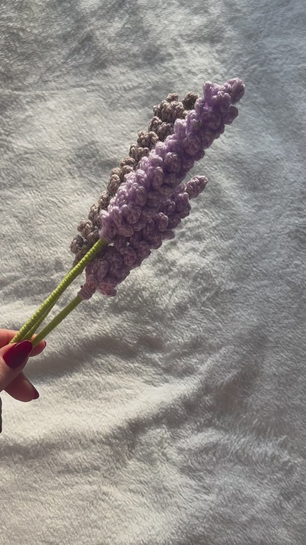 Lavender flower stem - crochet